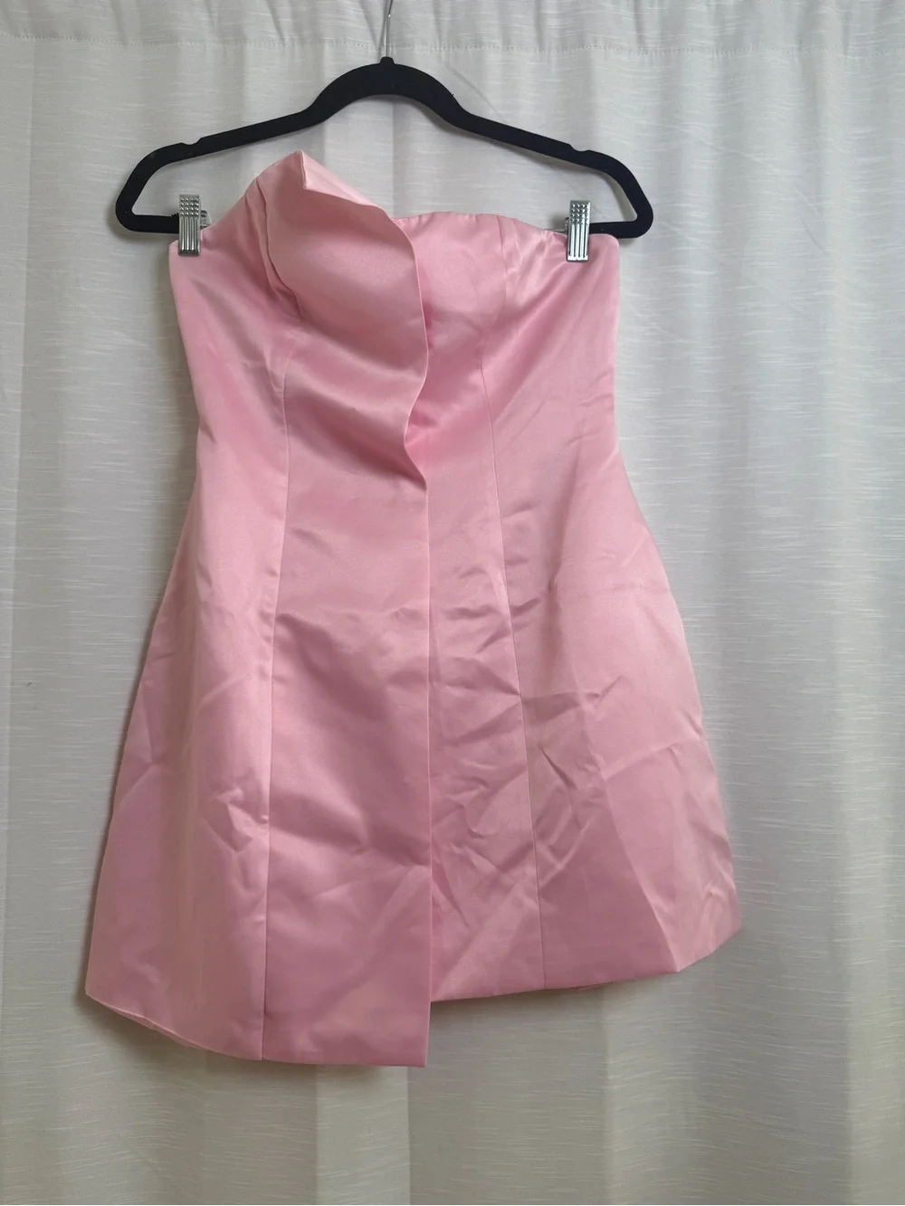 Commense Pink Satin Halter Mini Dress Cocktail Party Date Night | NWT Size S - Picture 4 of 14